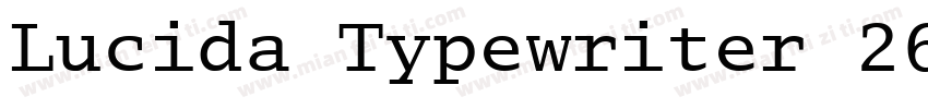 Lucida Typewriter 26字体转换